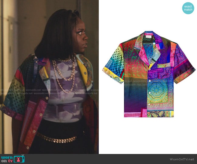 Pierre-Louis Mascia Short Sleeve Shirt worn by Shan (Grace Duah) on Gossip Girl