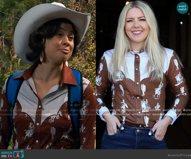 Buckaroo Ranch Dress'n Rodeo Shirt worn by (Anna Garcia) on Bunkd