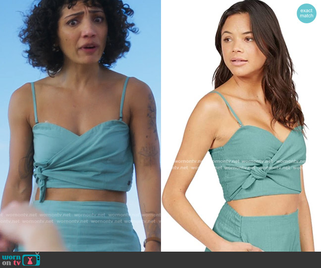 Roxy Turning Tide Top in Canton worn by Andi Nevinson (Jasika Nicole) on Fantasy Island
