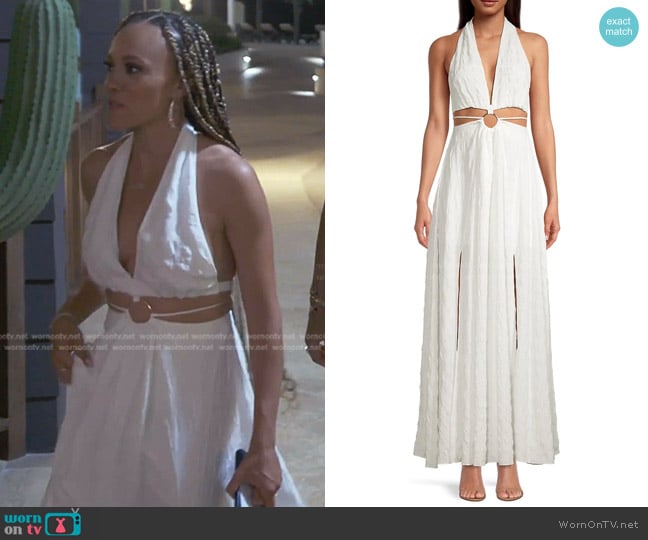 Significant Other Ava Halter Maxi Dress worn by Ashley Darby on The Real Housewives of Potomac
