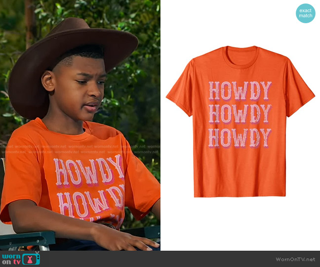 Cowboy Western Rodeo Texas Gifts Howdy Rodeo T-Shirt worn by Bill (Alfred Lewis) on Bunkd