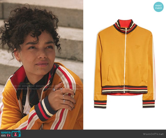 Wales Bonner Sunlight Track Jacket worn by Zoya Lott (Whitney Peak) on Gossip Girl