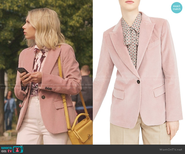 Weekend Max Mara Elia Corduroy Blazer worn by Kate Keller (Tavi Gevinson) on Gossip Girl