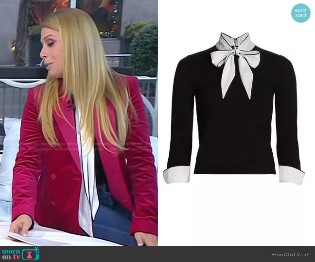 Alice + Olivia Zani Tie Sweater worn by Jill Martin on Today