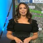 Adelle’s black ruffle sleeve dress on Today