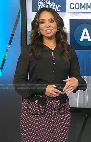 Adelle’s zig zag stripe skirt on Today