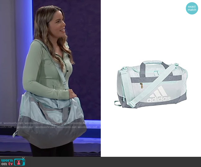 Adidas Defender 4 Small Duffel Bag worn by Sasha Gilmore (Sofia Mattsson) on General Hospital