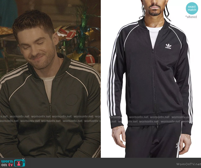 Adidas Superstar Slim-Fit Zip-Front Track Jacket worn by Asher Adams (Cody Christian) on All American