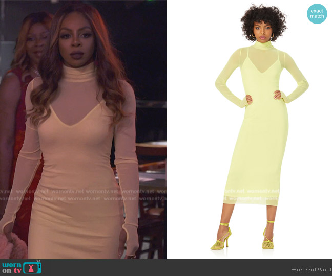 AFRM Shailene Mesh Dress worn by Candiace Dillard Bassett on The Real Housewives of Potomac