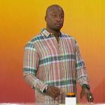 Akbar’s plaid button down shirt on The Talk