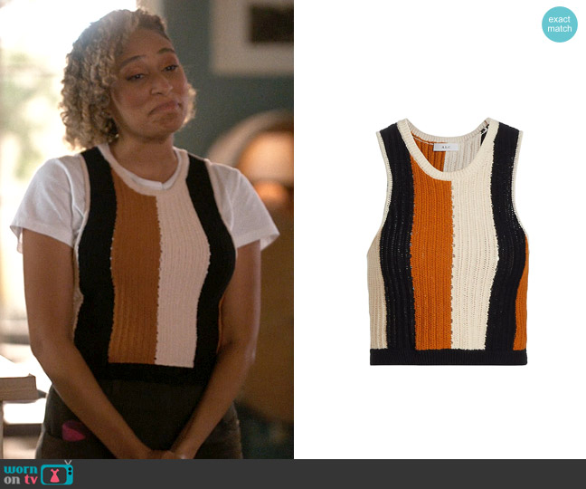 A.L.C. Marco Top in Black Nectar Dessert Rose worn by Sophie Suarez (Rosanny Zayas) on The L Word Generation Q