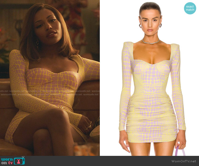 Alex Perry Reese Sweetheart Bodysuit worn by Monet de Haan (Savannah Lee Smith) on Gossip Girl
