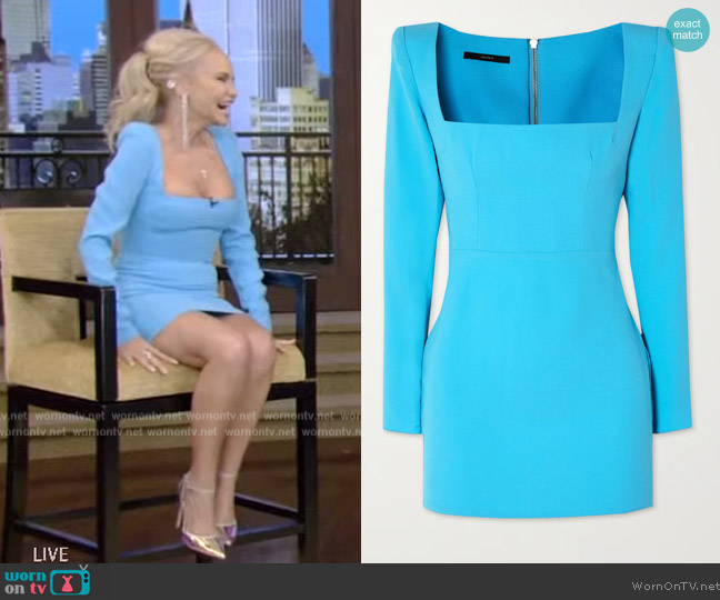 Alex Perry Aaron Crepe Mini Dress worn by Kristin Chenoweth on Live with Kelly and Mark