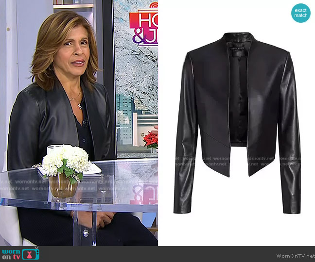 Alice + Olivia Harvey Leather Blazer worn by Hoda Kotb on Today