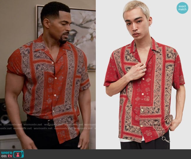 All Saints Shroom Shirt worn by Calvin Rodney (Anthony Dalton) on Tyler Perrys Sistas