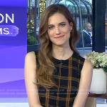 Allison Williams’s navy plaid maxi dress on Today