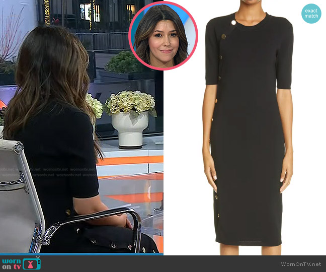Altuzarra Minamoto Side Button Shift Dress worn by Camille Vasquez on Today