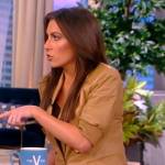 Alyssa’s leather short sleeve jacket and pants on The View