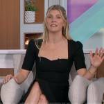 Amanda’s black sweetheart dress on The Talk