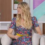 Amanda’s blue floral print maxi dress on The Talk