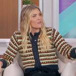 Amanda’s stripe knit cardigan on The Talk