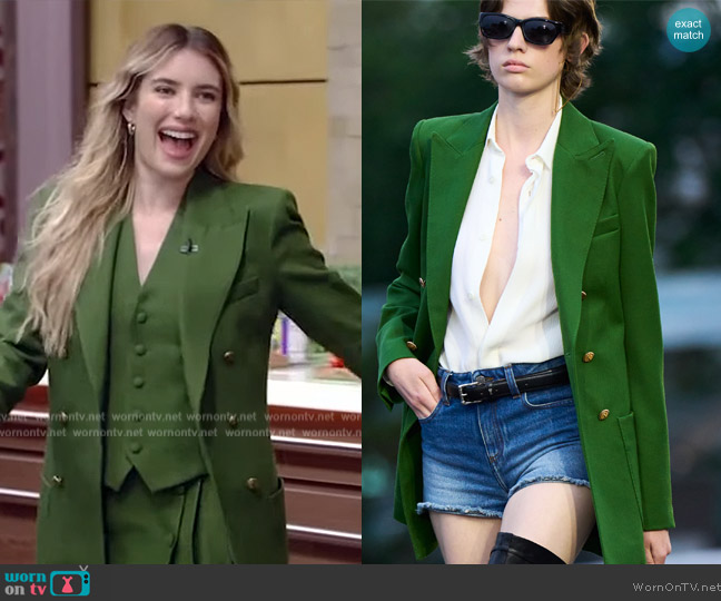 Ami 2023 Spring Summer Collection worn by Emma Roberts on Live with Kelly and Mark