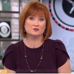 Anna Werner’s dark purple dress on CBS Mornings