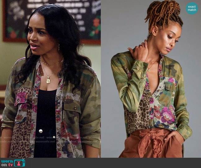 Pilcro Relaxed Buttondown worn by Randi (Kyla Pratt) on Call Me Kat