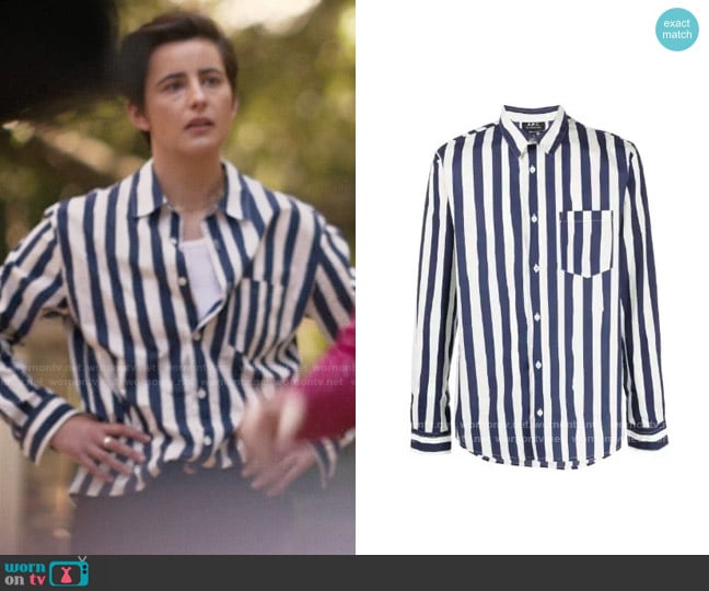 APC Matthew Shirt worn by Sarah Finley (Jacqueline Toboni) on The L Word Generation Q