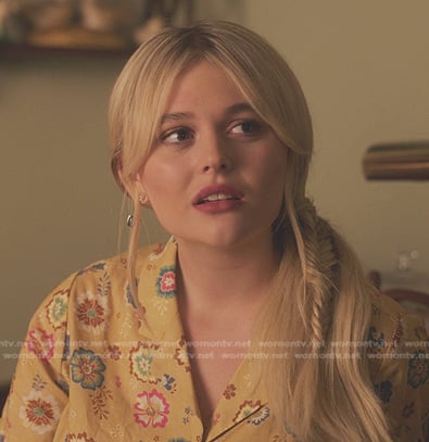 Audrey’s yellow floral camp shirt on Gossip Girl