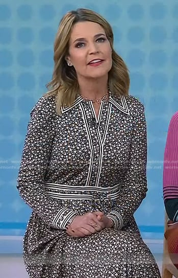 Savannah’s black floral dress on Today