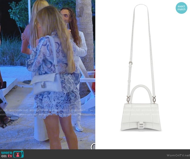 Balenciaga Small Hourglass Top Handle Bag worn by Adriana de Moura (Adriana de Moura) on The Real Housewives of Miami