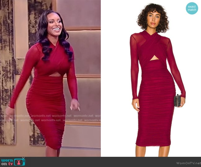 Bardot Aliyah Dress worn by Brandi Rhodes on Tamron Hall Show