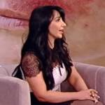 Basma Hameed’s black and white lace mini dress on Tamron Hall Show