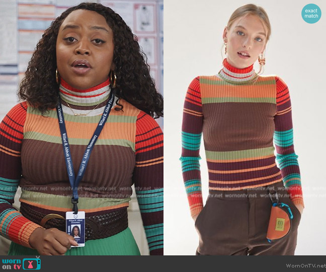 BDG Hudson Turtleneck Sweater worn by Janine Teagues (Quinta Brunson) on Abbott Elementary
