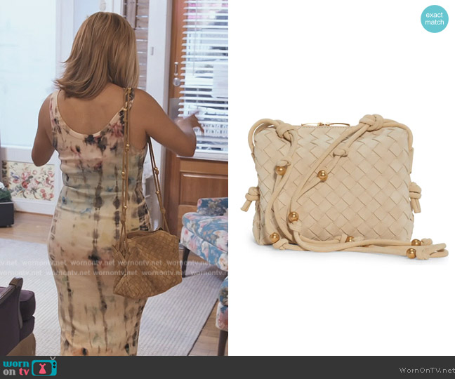 Bottega Veneta Small Loop Intrecciato Leather Shoulder Bag worn by Robyn Dixon on The Real Housewives of Potomac