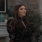 Brook Lynn’s black floral mini dress on General Hospital