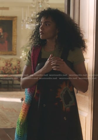 Zoya’s brown tie dye dress on Gossip Girl