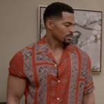 Calvin’s red bandana print shirt on Tyler Perrys Sistas
