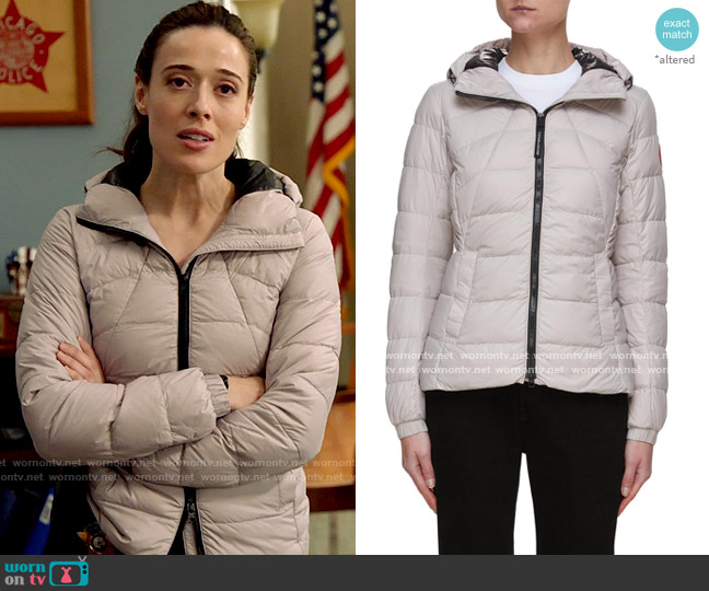 Canada Goose Abbott Jacket in Lucent Rose worn by Kim Burgess (Marina Squerciati) on Chicago PD