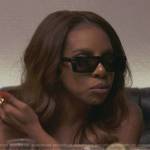 Candiance’s black rectangle sunglasses on The Real Housewives of Potomac