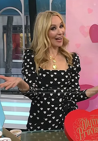 Chassie’s black heart print tunic dress on Today