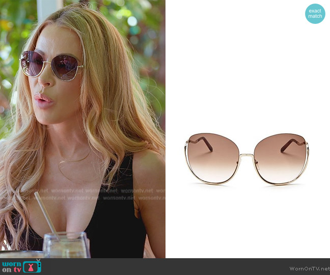 Chloe Milla Oversized Round Sunglasses worn by Lisa Hochstein (Lisa Hochstein) on The Real Housewives of Miami