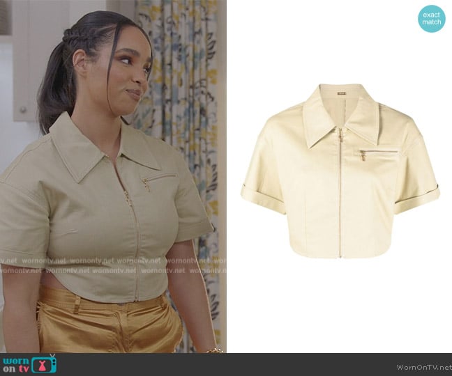 Cult Gaia Quinn Top worn by Skye (Madison Shamoun) on All American