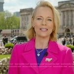 Daisy McAndrew’s pink coat with gold buttons on Today