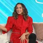 Dana Ramirez’s red floral tie neck dress on Sherri