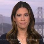 Deirdre Bosa’s black lace trim dress on NBC News Daily