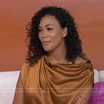 Devi Brown’s orange satin top on Today