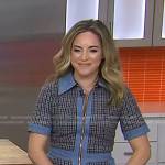 Dina Deleasa’s plaid zip front dress on Today
