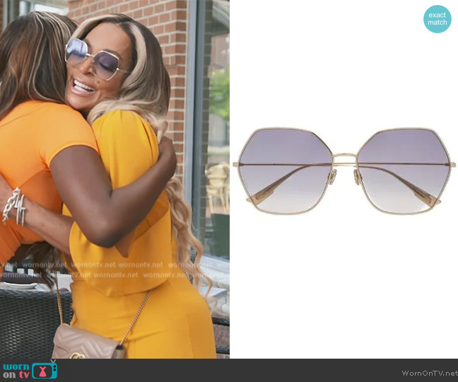 Dior Stellaire8 62MM Hexagon Sunglasses worn by Karen Huger on The Real Housewives of Potomac